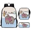 Детский рюкзак Pusheen Cat из ткани Оксфорд, дышащий, прочный, легкий, школьная сумка для учеников начальной школы
