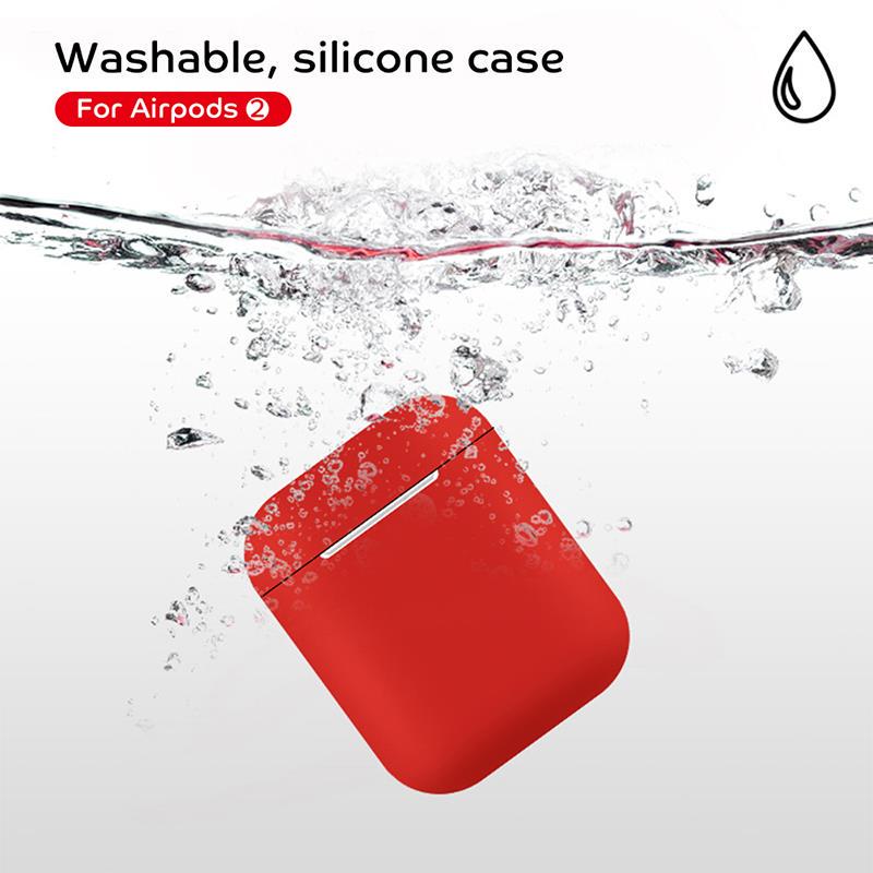 Pure Color AirPods 2 Apple Case Мягкий силиконовый защитный чехол для беспроводной Bluetooth-гарнитуры