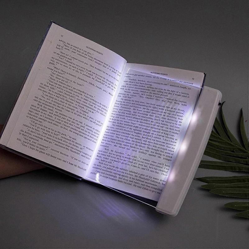 Best Book Light for Reading, Student Reading Lamp, Flat Book Light for Reading in Bed at Night, Eye Protection Clear LED Book Full Page Light