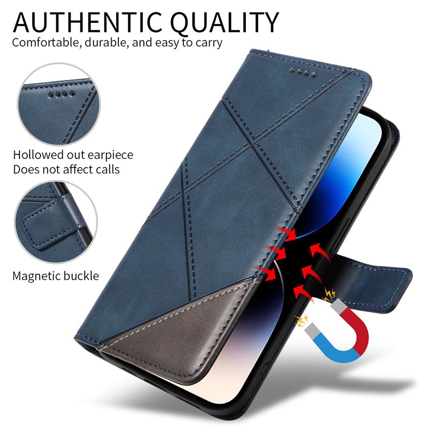 Oily Premium PU Leather Phone Case for Samsung S25 S24 S23 S22 S21 A16 A26 A36 A56 A15 A35 A55 A14 A34 A54 A13 A53 Stand Holder Wallet Case with Strap