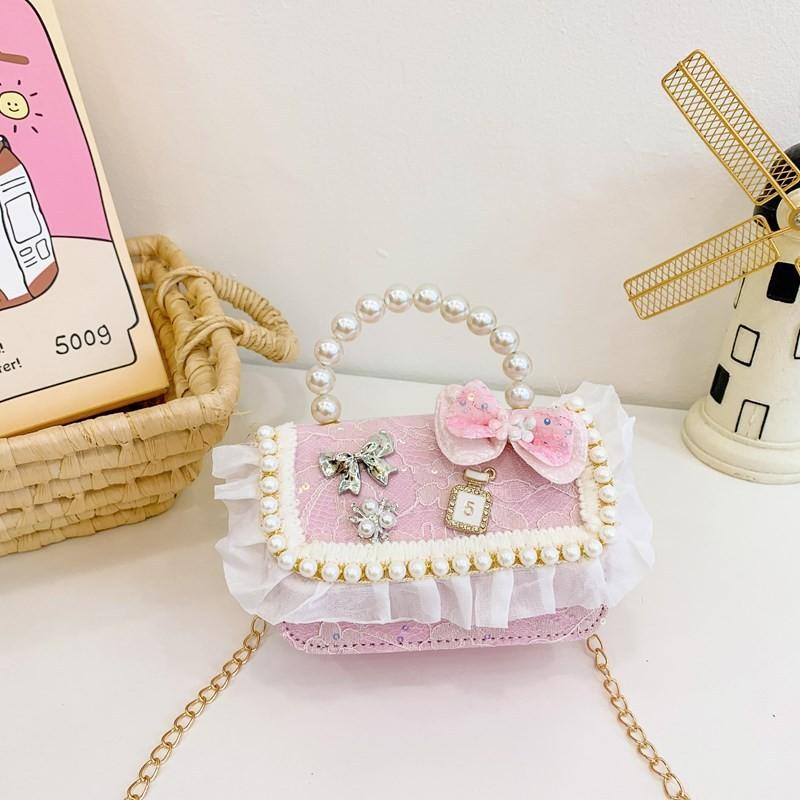 Очаровательная сумочка «Жемчужная принцесса» для девочек с милым кружевом и дизайном в виде банта