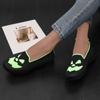 2024 Новые женские туфли Хэллоуин Тыква Повседневные туфли на плоской подошве Одинарные легкие, дышащие, модные тканевые туфли