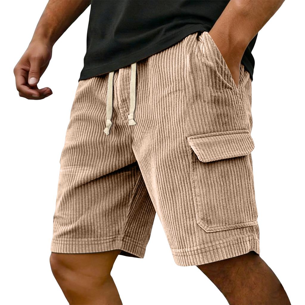 Men's Summer Casual Shorts Men's Fashion Sports Textured Multiple Pockets Shorts
