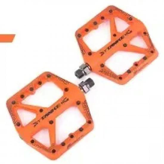 TANKE Bike Pedals Non-Slip Nylon MTB/Road Bicycle Pedals Bearing Cycling Footrest Black/Red/Gray/Orange
