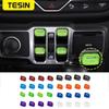 TESIN Car Control Panel Window Control Button Decoration Cover Stickers For Jeep Wrangler JL Gladiator JT 2018- Accessories
