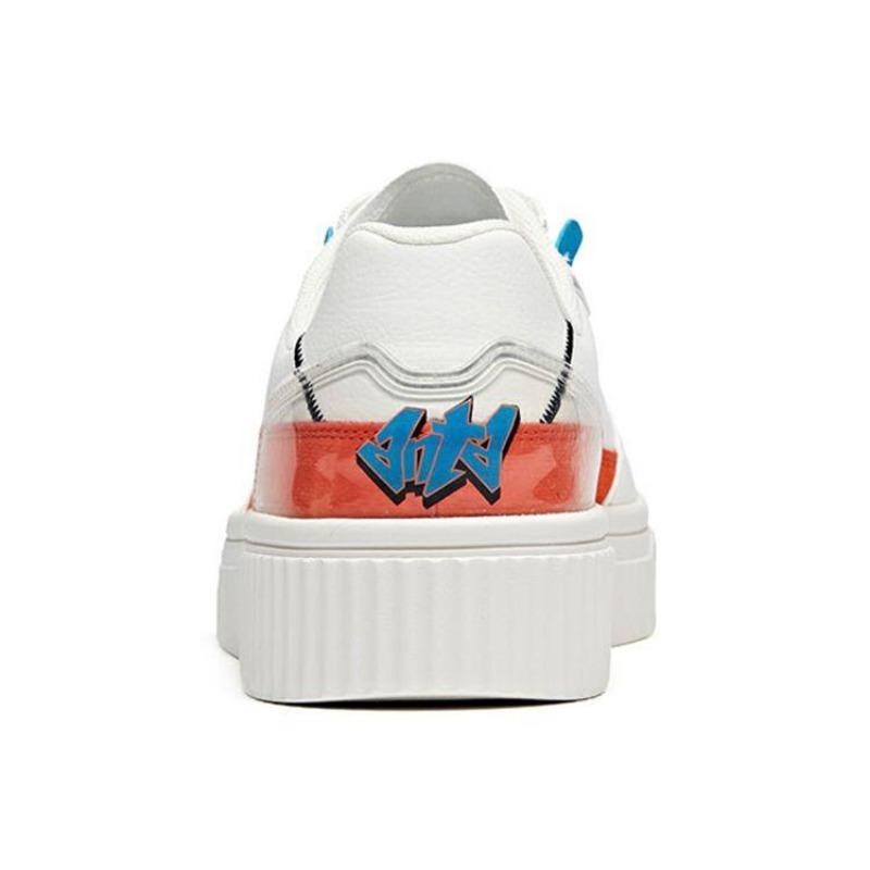 Anta Lifestyle men low-top letter skate shoes racing orange non-slip 112028064-1