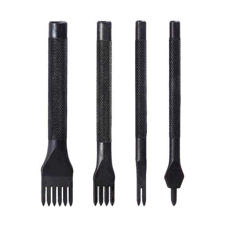 DIY кожаные инструменты 3/4/5/6 мм дырокол инструмент колющий железный дырокол алмазный набор долот для шитья