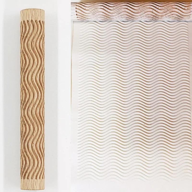 1 шт. деревянная текстура скалка керамическая керамика искусство рельефный стержень цветочный узор глиняный рулет рельефы глиняные инструменты камень сделай сам выпечка