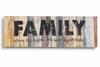 Stretched Canvas Quotes Wall Art Decor, Family Where Life Begins & Love Never Ends Wall Decor-twoRustic Wall Art Sign