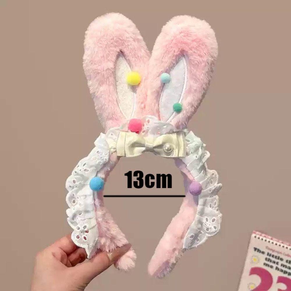 Нескользящая повязка на голову Клубничные кроличьи ушки Пучок для волос Милые аксессуары для волос Универсальная