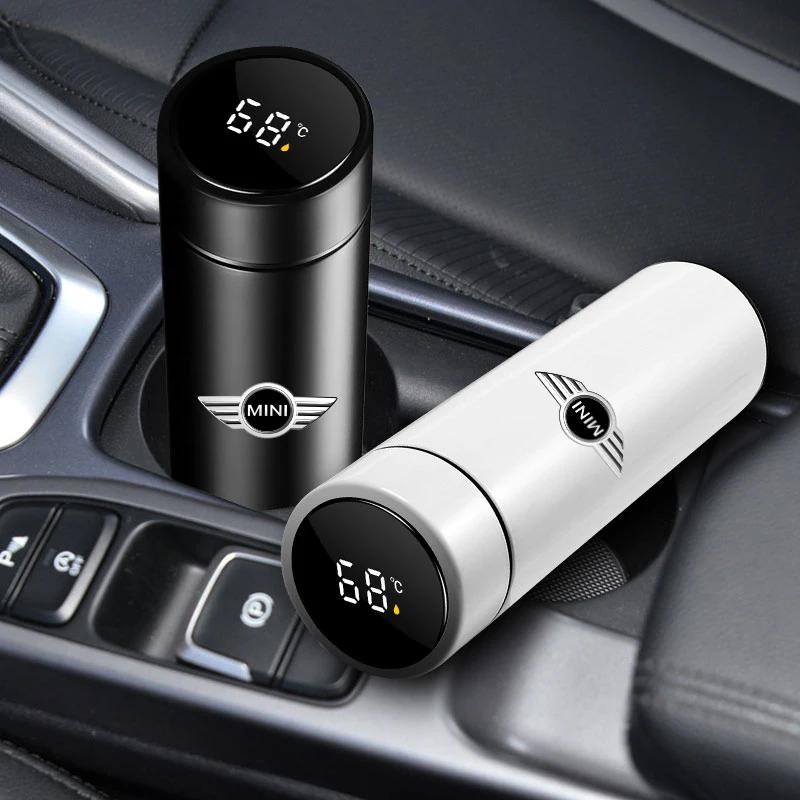 XPOXF1 500ml Smart LED Temperature Display Car Portable Thermos Cup car supplies For BMW Mini Cooper R56 R50 R53 F56 R60 2011 2012 2013