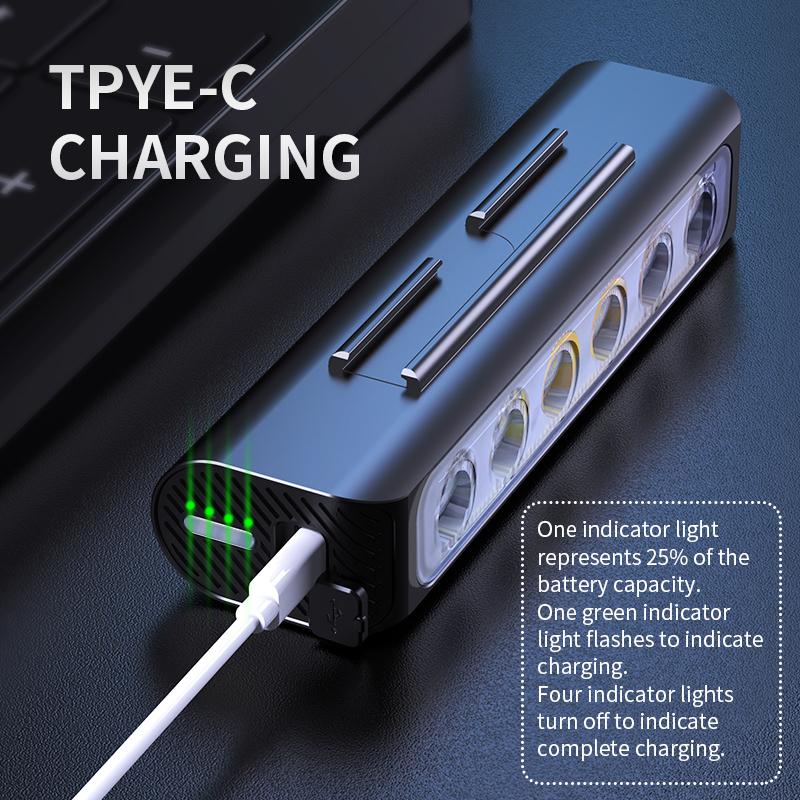 HC6 2000 люмен велосипедная фара перезаряжаемый фонарик высокой интенсивности снаряжение для кемпинга и верховой езды аксессуар для ночного велоспорта для горных велосипедов