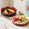 Plastic New Year Snack Tray Round Nut Tray Multifunctional 360° Rotating Fruit Plate  Living Room