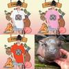 Футболка Moo Deng Tiny Baby Hippo Star Thailand Cute Pygmy Hippo Unisex для мужчин и женщин с принтом и круглым вырезом