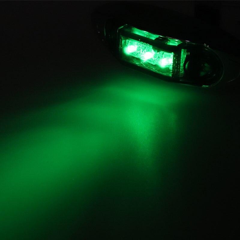 2 шт. 3LED 12 В/24 В автомобильный прицеп грузовик прозрачная боковая габаритная лампа индикатор грузовика указатель поворота красный/янтарный/белый водонепроницаемый свет