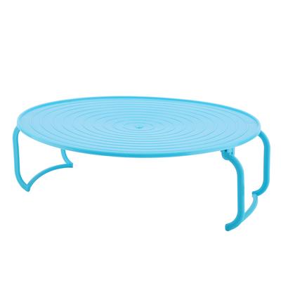 Многофункциональная пластиковая микроволновая печь, нагревательная многоуровневая стойка для приготовления на пару, подставка для противня(синий)