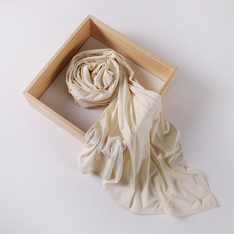 Рубчатый трикотажный хиджаб Мусульманский однотонный шарф Креповый хиджаб Шарф Мягкая исламская шаль Обёртывания Повязка на голову Вуаль Женщина Мусульманка