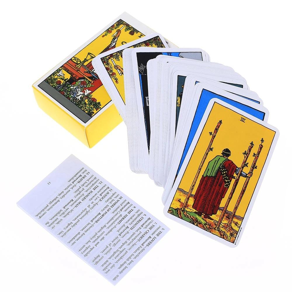 Hot Sell Rider Waite Tarot Card Divination Personal Use Tarot Deck Full English Spanish Version Oracles Deck For Girl Board Game