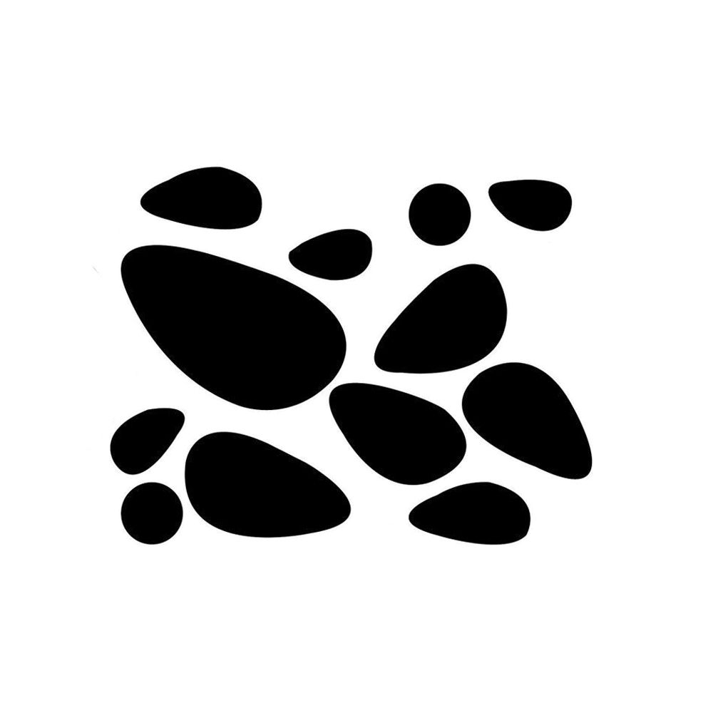 Украшения для дома Украшение для гостиной Наклейки на стену Зеркальная поверхность Виниловая фреска Искусство 3D Наклейки с галькой