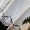 100% хлопок полые цветы короткие занавески гостиная корейский серый кружевной ткани полузанавески для кухни книжная полка пылезащитная занавеска