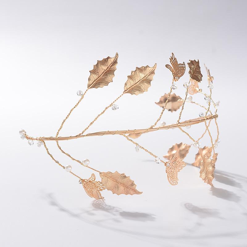 Лесная alloy leaf headdress, ручной работы жемчужная свадебная изысканная headdress, платье, банкетный ужин аксессуар для волос