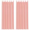 Voile Curtains with Loops 2 pcs Pink 140 x 260 cm