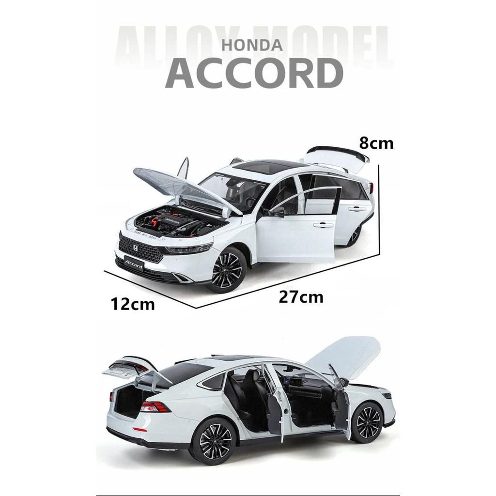 1/18 HONDA Eleven Accord Diecast Car Model Simulation Sound Light Xmas Kids Gift