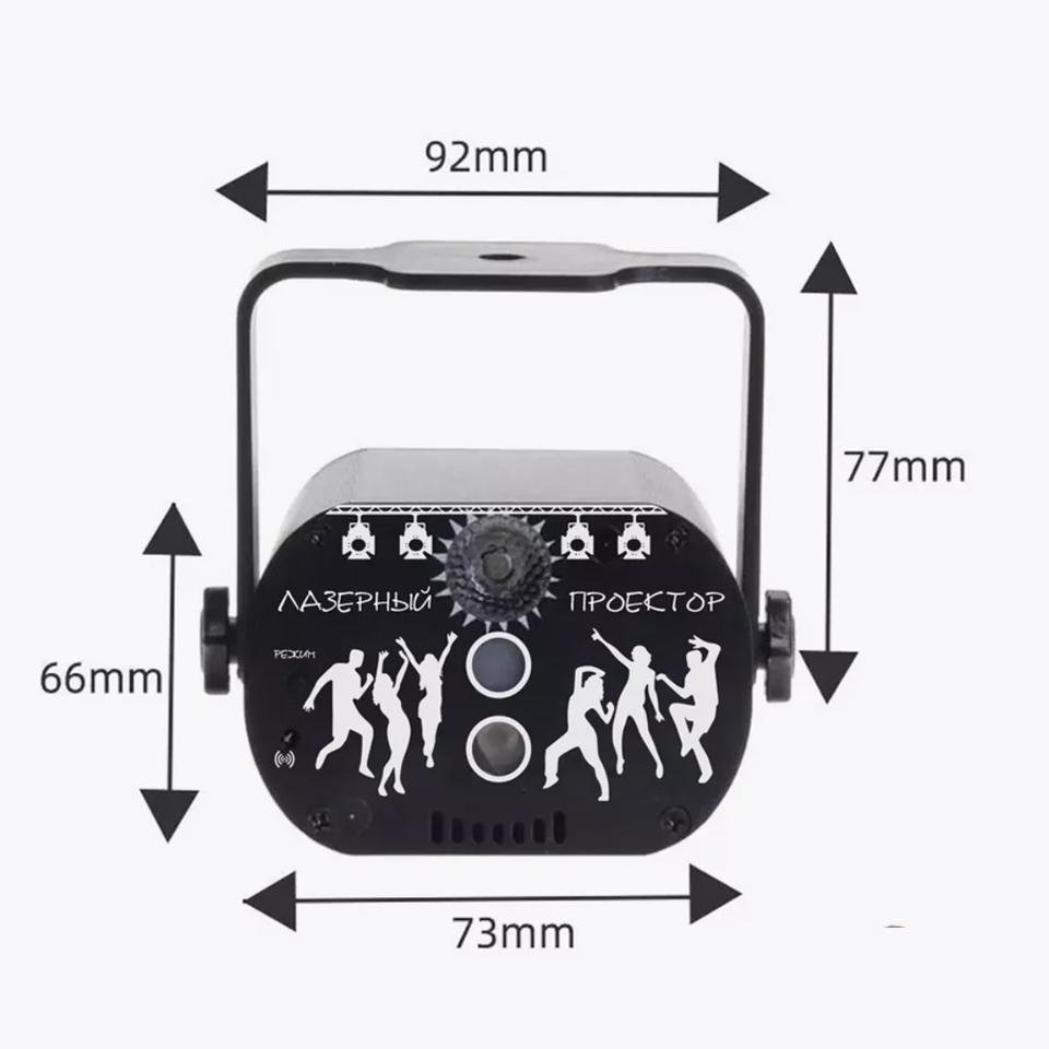 Русский вариант 60 моделей мини-диджей диско свет вечеринка сценический световой эффект голосовое управление лазерный проектор стробоскоп лампа для красочного музыкального света