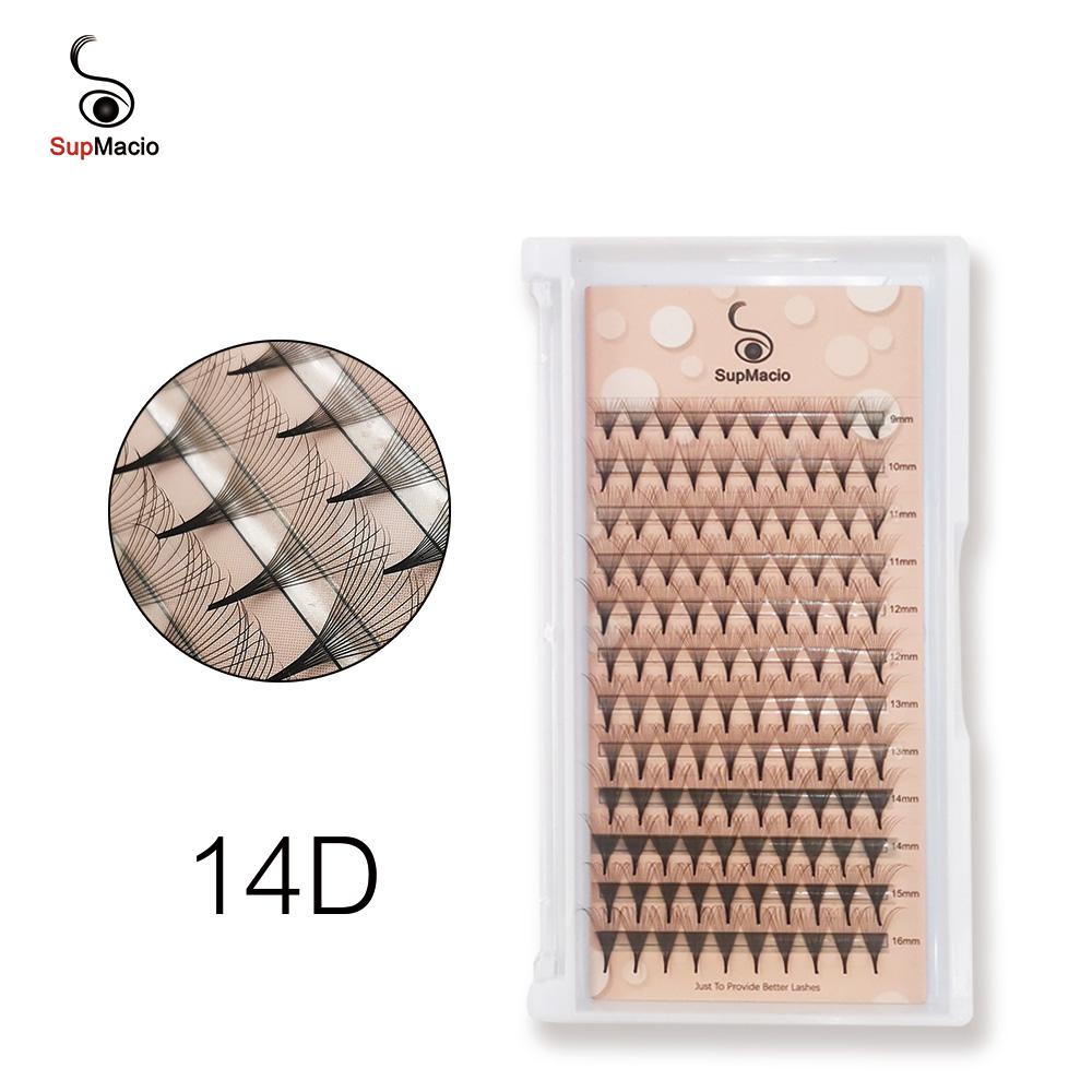 Premade Fan Lash Extensions Bouquet Eyelash Extension C/D Curl Pointy Base Premade Fans Russian Volume Eyelashes Silk Long Stem