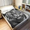 White Tiger Throw Thin Blanket Animals Printed Lightweight for Couch Home Decor Gift for Lion Tiger Elk Bears Dogs Cats Lovers
