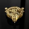 Nautical 10.16 Cm Brass Sundial with Compass Clock  Inspired Design