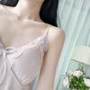 2025 Women's Ice Silk Camisole Nightdress & Robe Set - Sexy, Light Luxury Style for Home or Outdoors