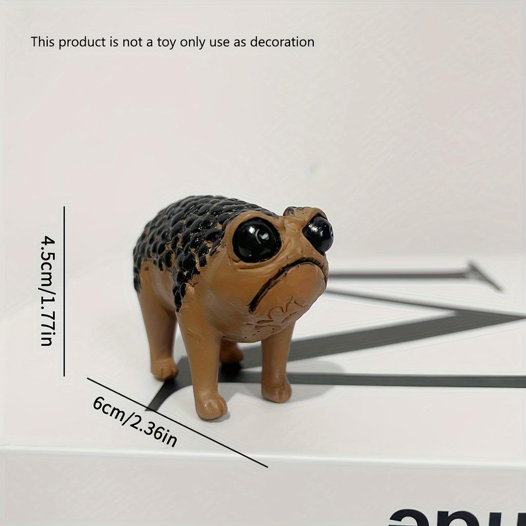 1 шт., статуя сварливой черной африканской дождевой лягушки из смолы, украшения для поделок из смолы злого авокадо, декор комнаты, домашний декор, декор сцены, декор рабочего стола, домашний декор
