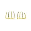 1 pair of versatile U-shaped zircon claw earrings for women, suitable for daily wear during festivals and celebrations
