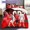 Постельное белье с рисунком Криштиану Роналду Домашний декор Подарок на день рождения (1 пододеяльник + 2 наволочки, без наполнителя)