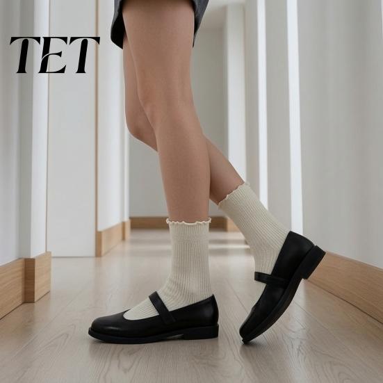 Cozy Home Leisure Socks Women Ruffle Turn-Cuff Crew Socks, Breathable Combed Cotton Lettuce Edge Ankle Gentle Temperament Aesthetic for Girls,