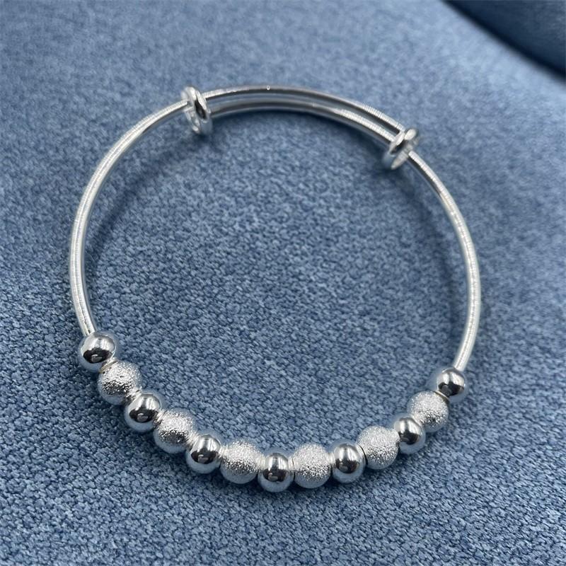 Charm 925 Sterling Silver Luxury Bead Bracelet Bracelet Cute Feminine Fashion Party Wedding Jewelry With Adjustable