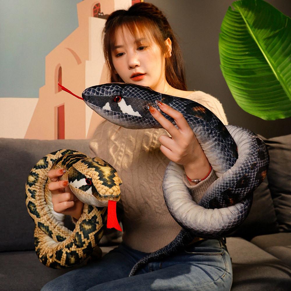 Extra Large Realistic Snake Stuffed Animal Extremely Soft Plush Toy For Snake Lovers