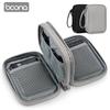 Boona PU Leather External Hard Disk Organizer Bag Single Layer 2.5 Inches Hard Drive Protective Case Portable Power Bank Bag