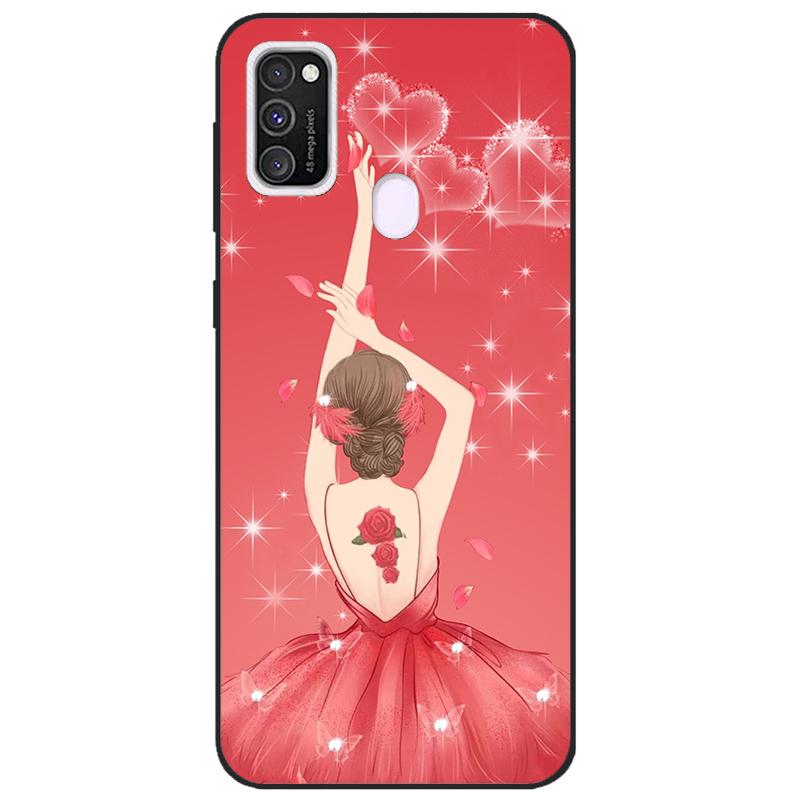 For Samsung M21 Case 6.4" Soft Silicon Cover For Samsung Galaxy M21 M 21 m215 Phone Back Bumper Funda black tpu case