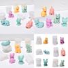 Pack of 6 Candle Making Molds Cats Shape Soap Molds Silicone Crafting Molds Figurine Molds Ornament Moulds for Candle