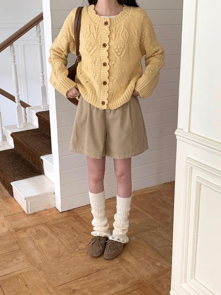 Женские теплые вязаные гетры в японском стиле - Серые ретро до середины голени, Сладкие молочно-белые до колена - Идеально для осени/зимы.