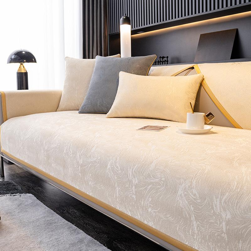 Chenille Integrated Sofa Cushion Light Luxury High-Grade Sofa Towel Non-Slip Stain-Resistant Four Seasons Universal Sofa Cover Cover All-Inclusive