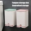 1Pcs Wall Mounted Sanitary Napkin Storage Box Tissue Paper And Cotton Swab Storage Box Multifunctional Flip Cover Box