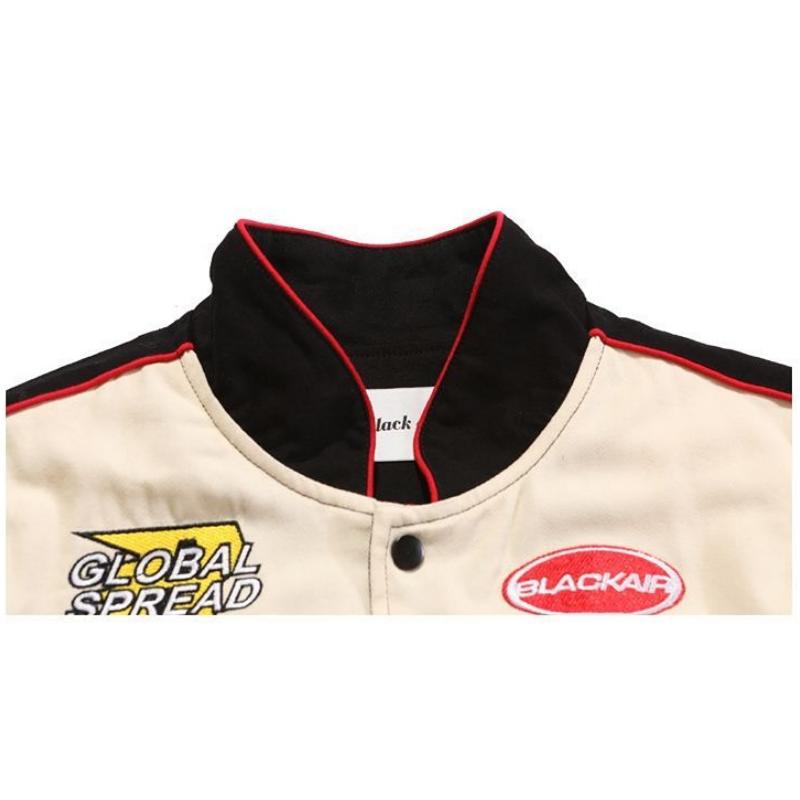 Винтажная гоночная куртка, женская негабаритная корейская уличная одежда, мотоциклетные куртки в стиле хип-хоп, женское бейсбольное пальто соответствующего цвета