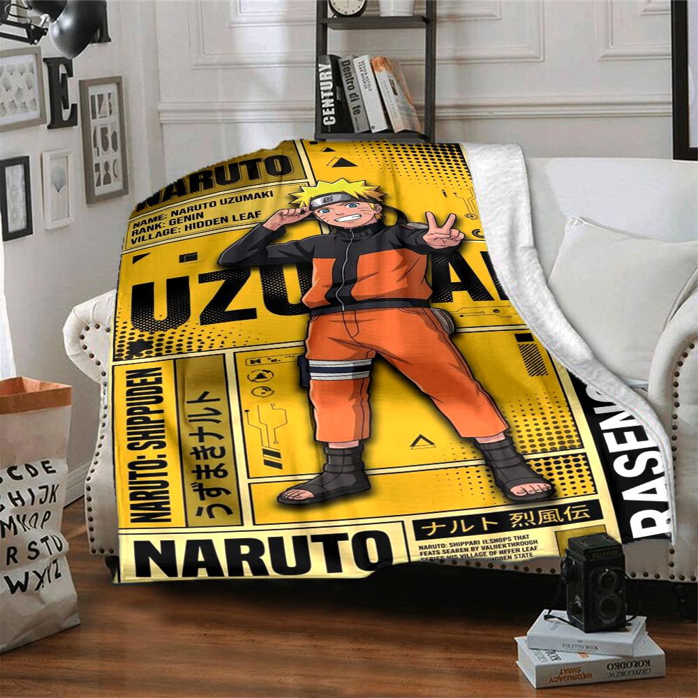 Naruto Blanket Soft Warm Cozy Suitable for Picnics Chair Bed Four Seasons Universal Modern Gift for Travel Home Birthdays