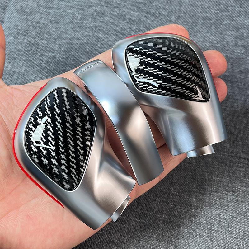 Хромированный матовый с кожаной ручкой переключения передач, боковая крышка, эмблема DSG для VW Golf 6 7 R GTI Passat B7 B8 CC R20 Jetta