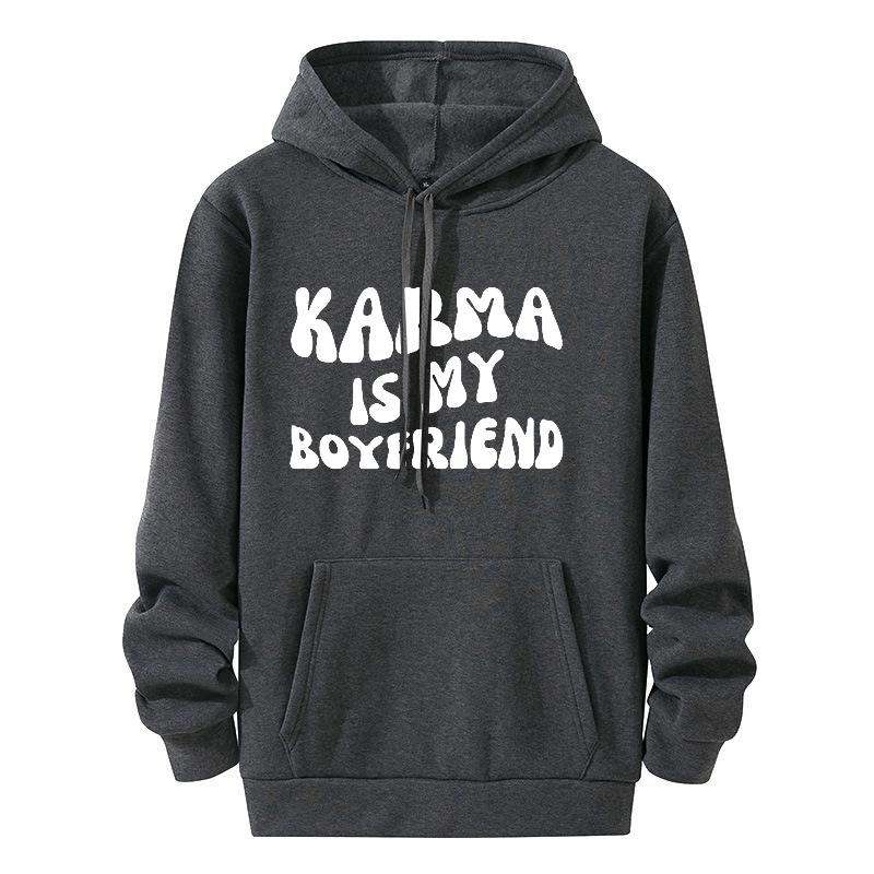 Karma Is My Boyfriend Hoodie Midnights Inspired Hooded Sweatshirt Meet Me At Midnight Lyric Hodoies Kawaii Harajuku Tops