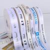 Ribbon Printing Flower Logo Hot Gold And Silver Printing Color Floating Color Polyester Ribbon Black And White English Letters