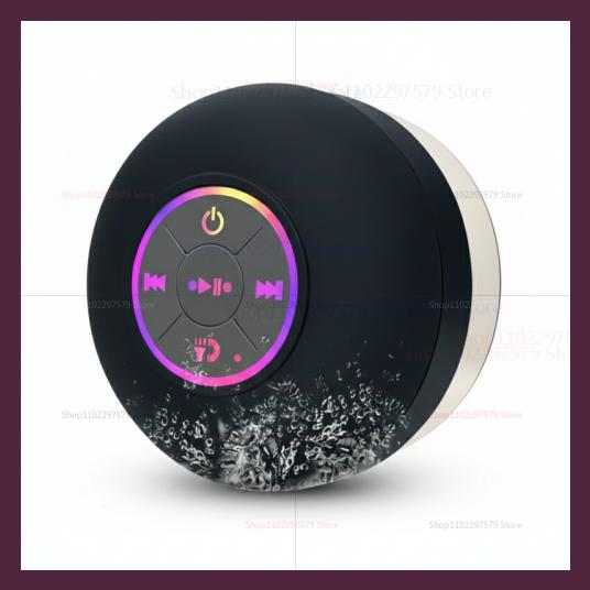 Portable Wireless Bluetooth Speaker Music Player LED Light IPX4 Bathroom Waterproof Loudspeaker With Suction Cup Sound Box